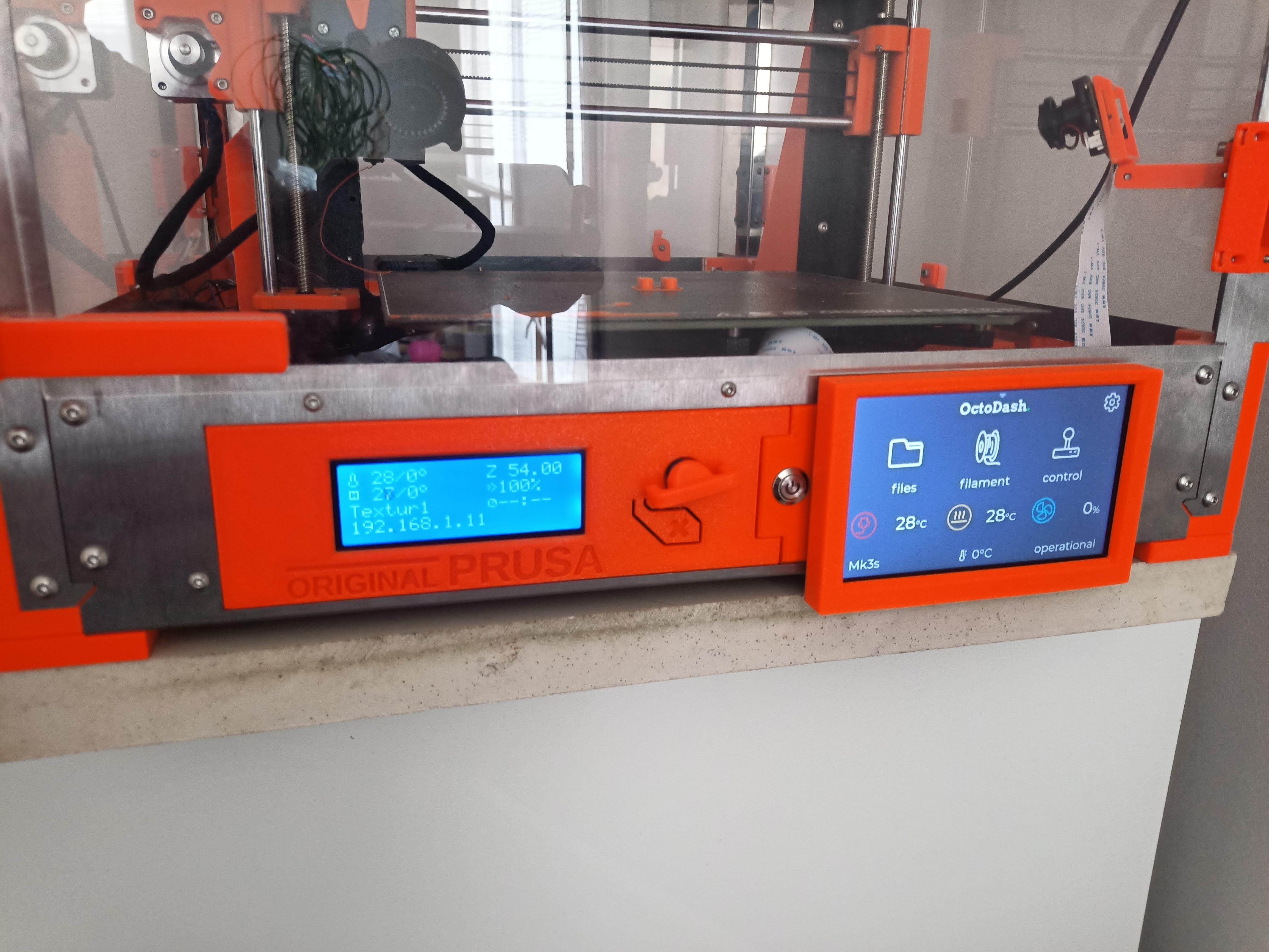 WaveShare 5" DSI for PrusaBox, with X735 PSU shield