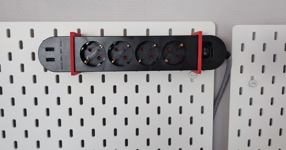 redden Sta op deksel PowerStrip Holder IKEA KOPPLA for SKADIS by P S | Download free STL model |  Printables.com