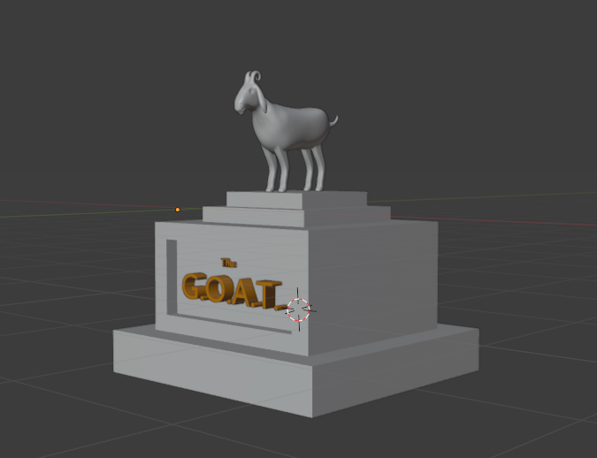 Greatest Of All Time(G.O.A.T.) trophy