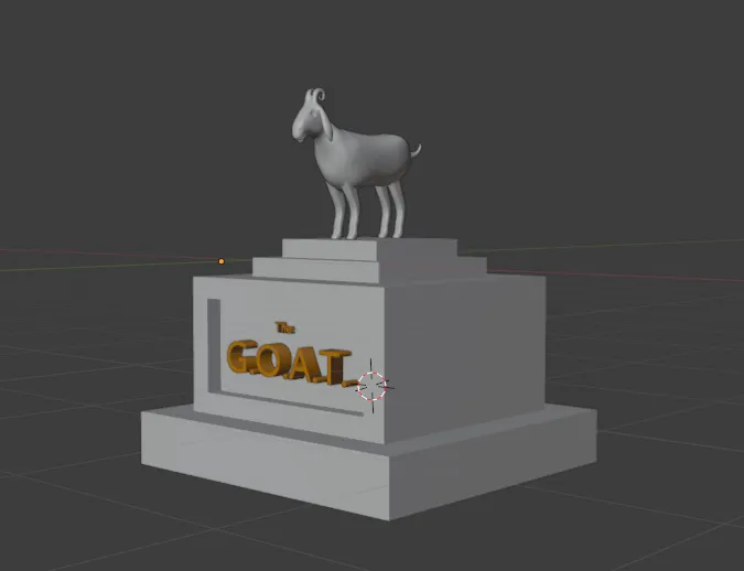 Greatest of All Time Trophy - G.O.A.T. - The Goat  