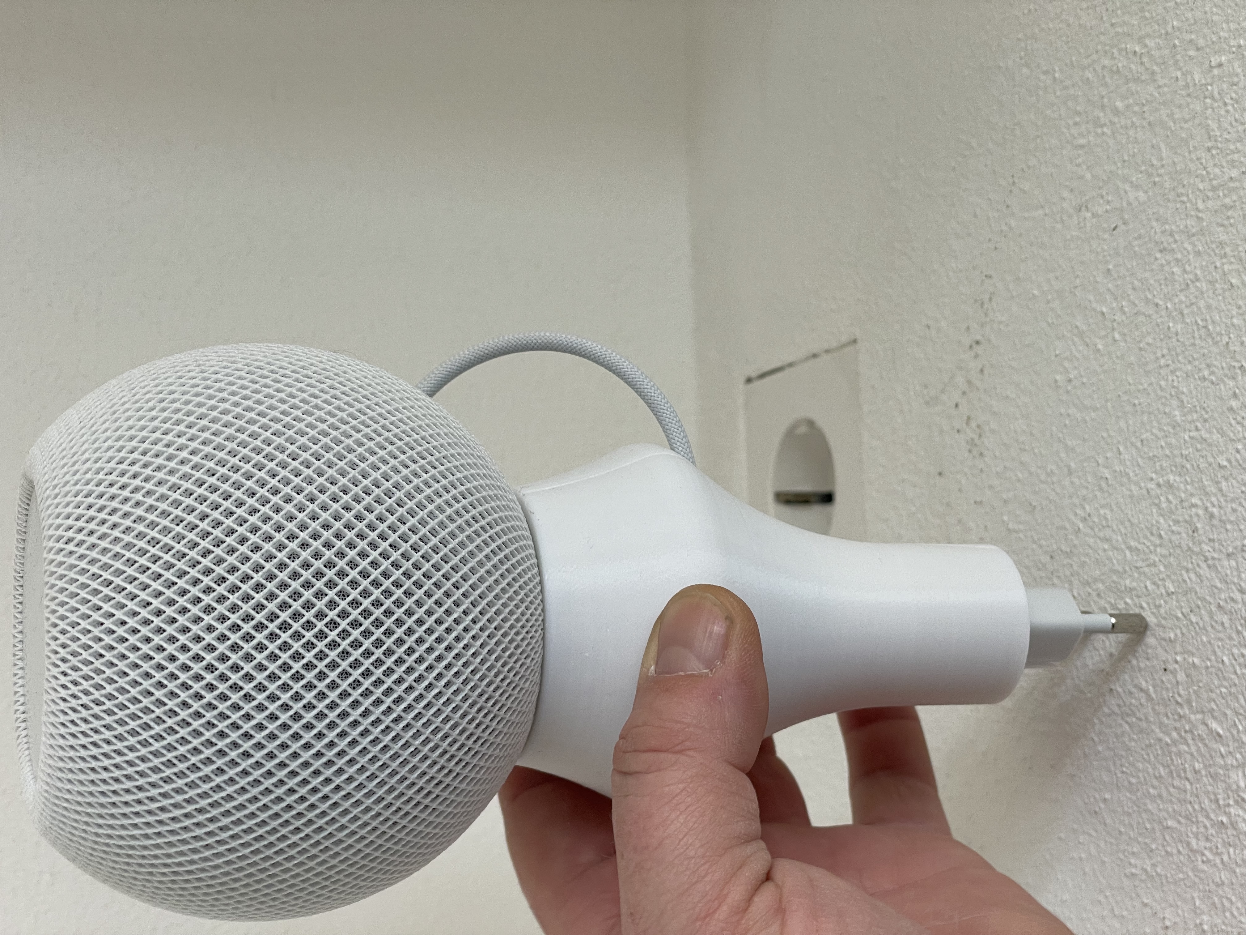 Apple HomePod Mini Halterung mit Kabelfach / Apple HomePod Mini mount with cable compartment