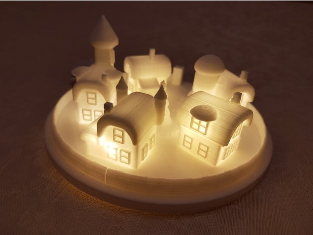 Christmas elf town lamp