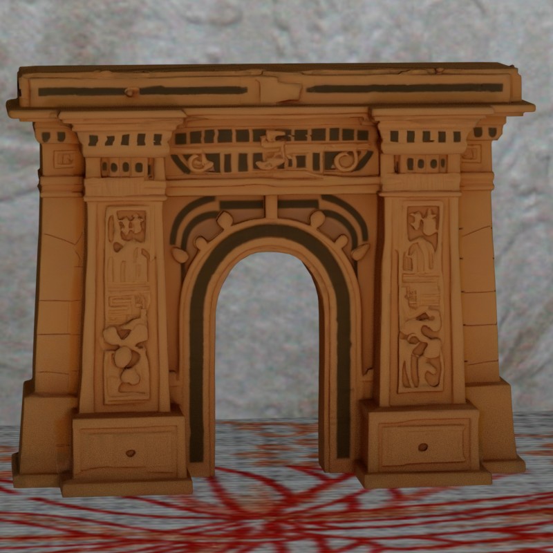 Arch Egypt Style Diorama Architecture