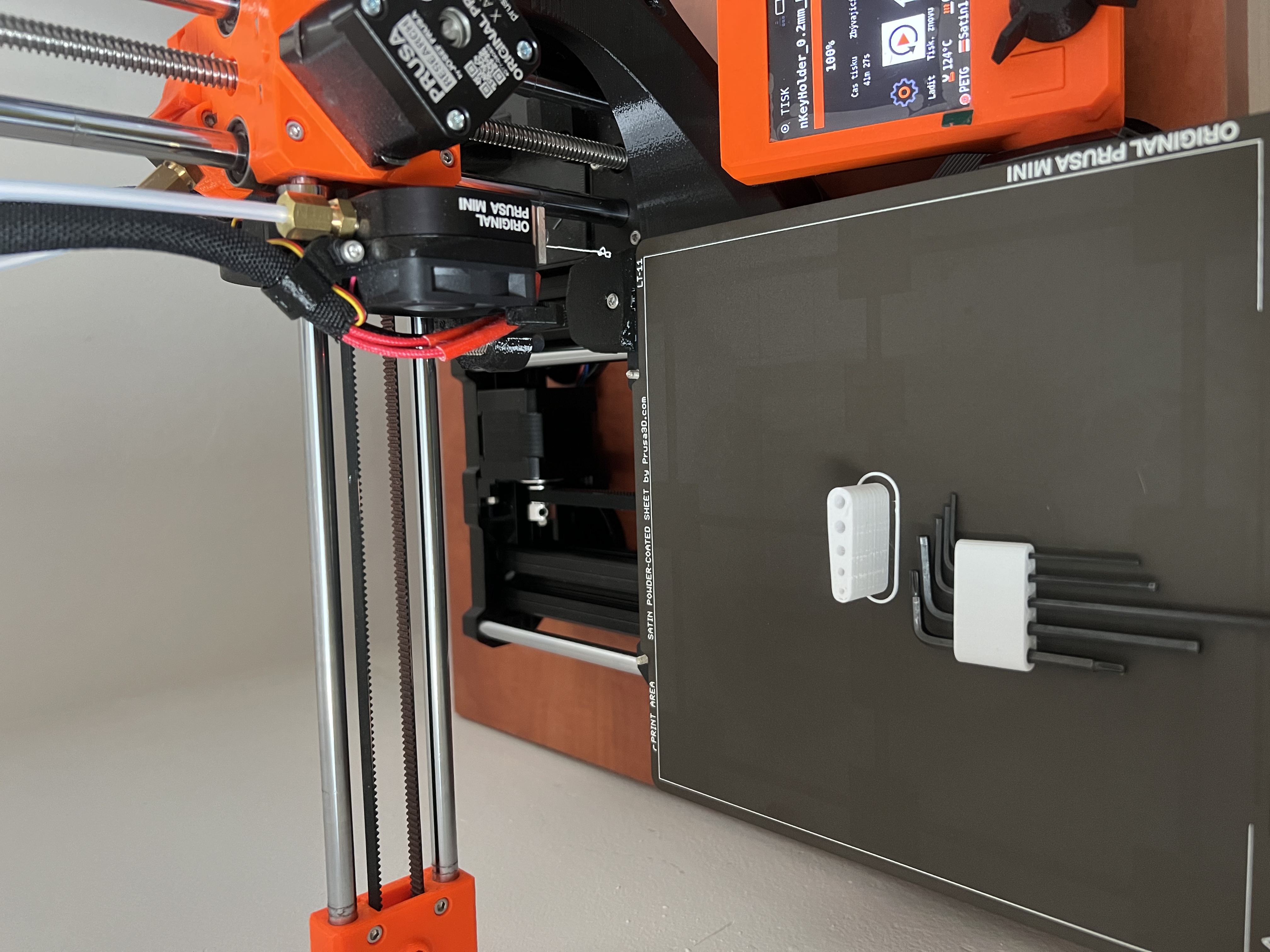 Parameterized Allen Key (Inbus) Holder with round holes (Prusa Mini+ set)