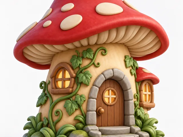 Magical Mushroom Fairy House – Enchanted Toadstool Cottage