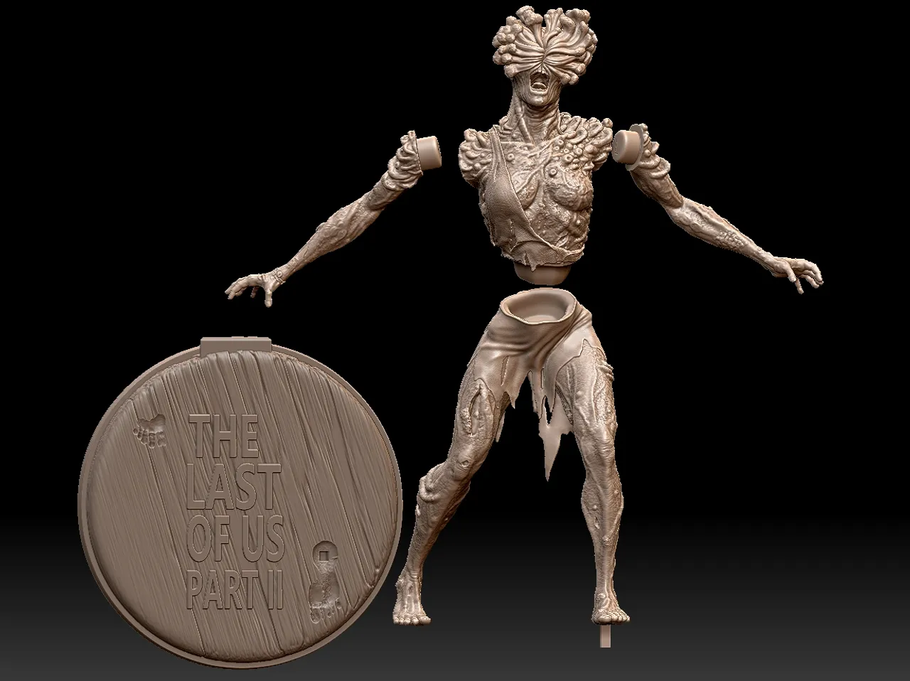 The Last of Us Clicker 3D Model 3D model 3D printable