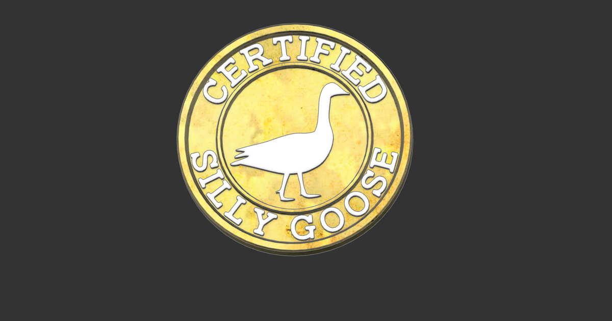 Silly Goose Challenge Coin by JustMattyMakes Download free STL model