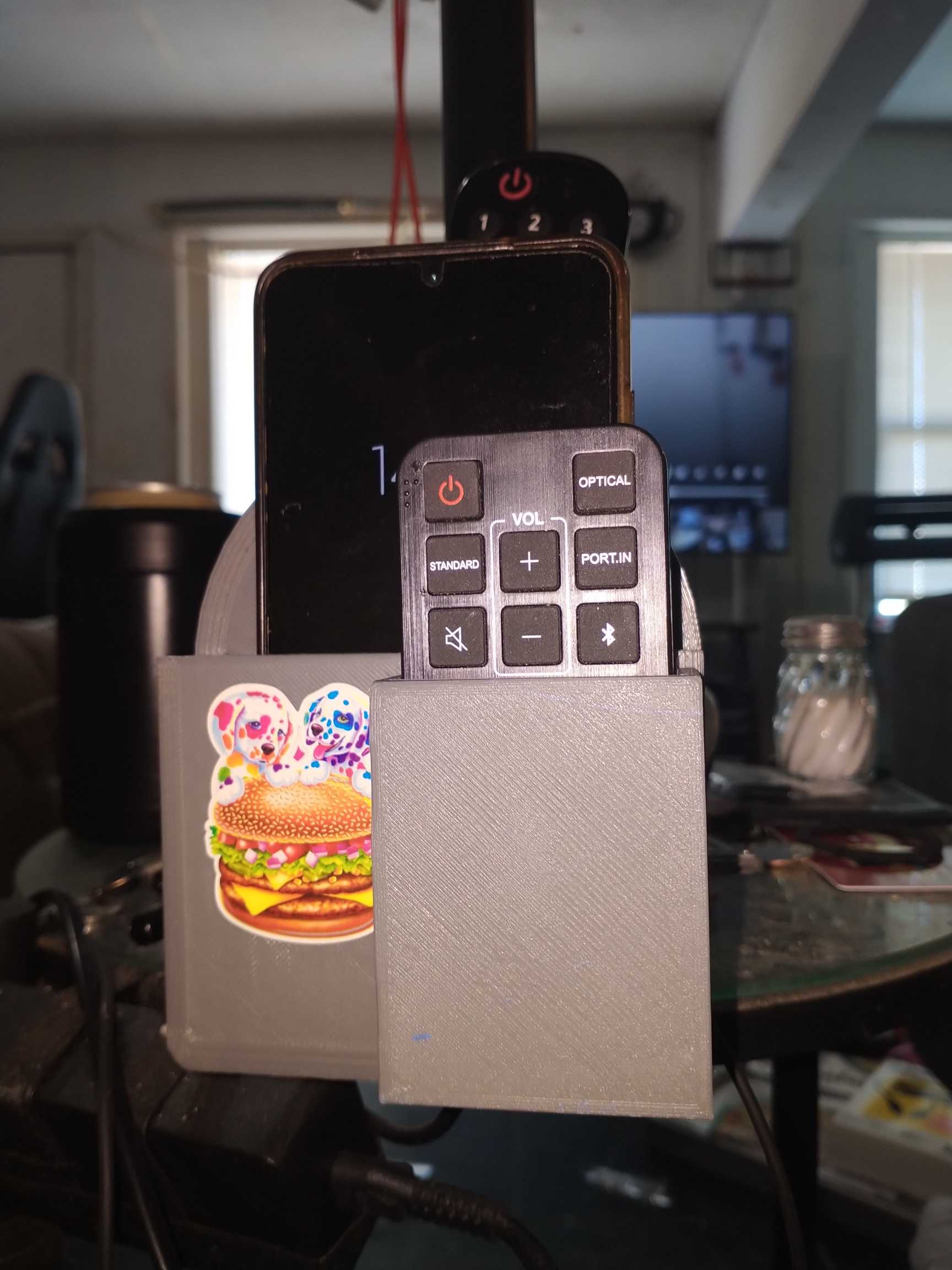 LG SK1 Sound Bar remote holder no supports needed.