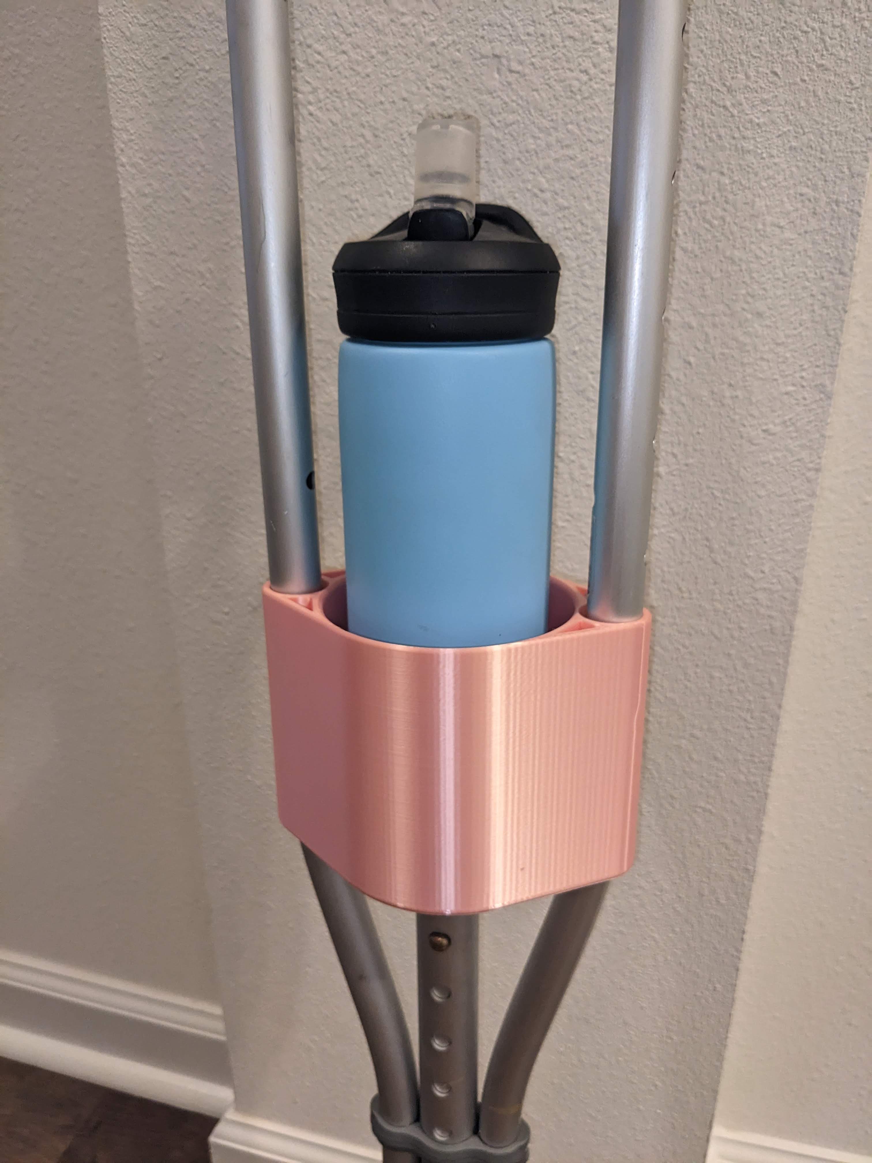 Crutch Caddy (cup and phone holder) by T3CHKOMMIE Download free STL