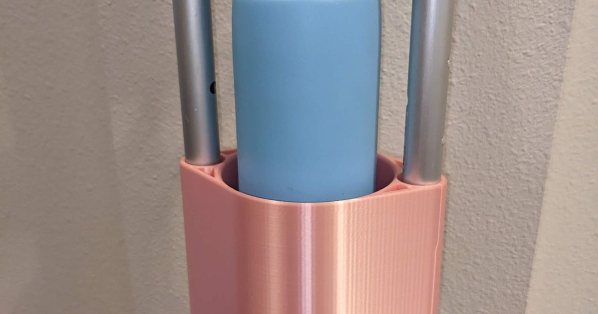 Crutch Caddy (cup and phone holder) by T3CHKOMMIE Download free STL