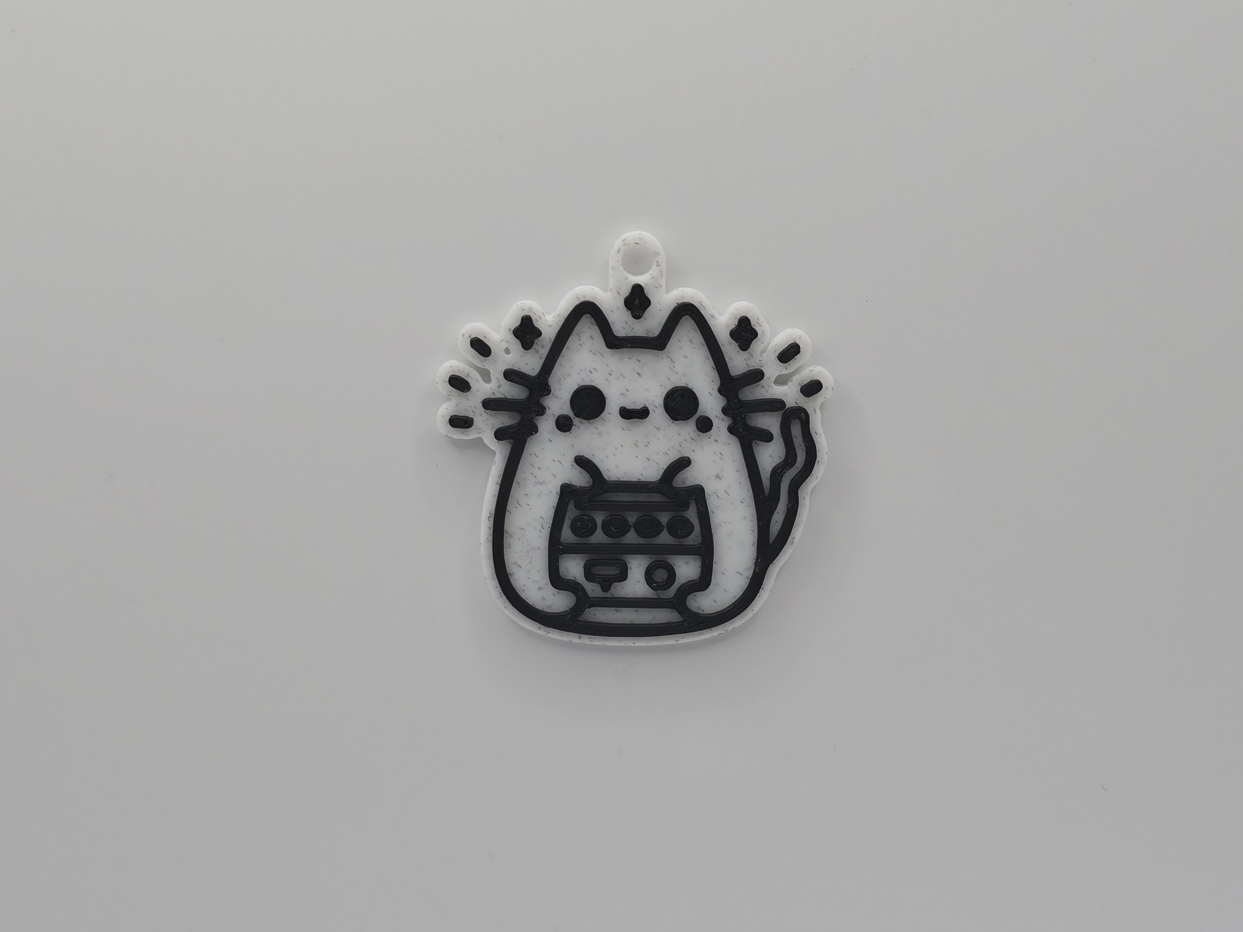 Cute Cat with Radio Keychain
