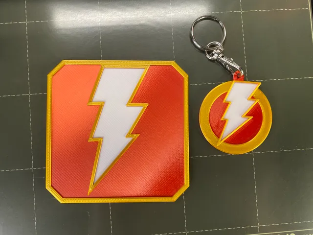 Shazam Coaster and Keychain