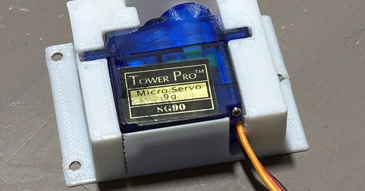 sg90 servo adapter for "red mini wing" by Balzac V Download free STL