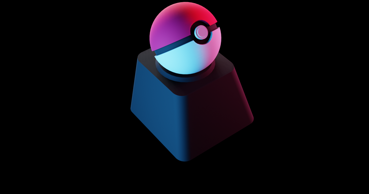 Pokeball Keycap By Cris K B | Download Free STL Model | Printables.com