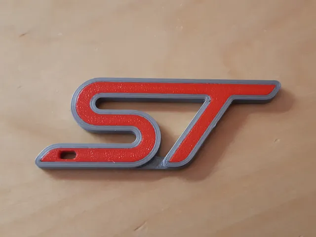 Ford ST logo colored for keychain