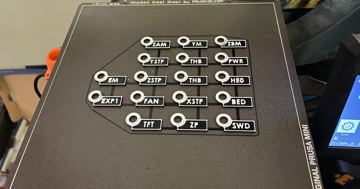 Printer wire labels by Greg Download free STL model