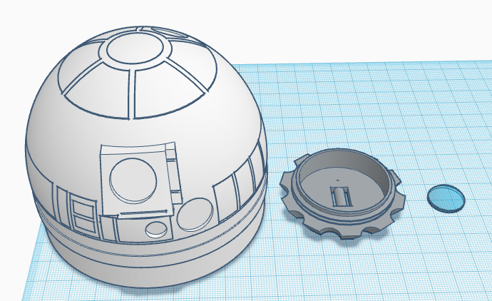 Estes 1301 R2-D2 Robot Hero model rocket + R4, R5, and R6 nosecones
