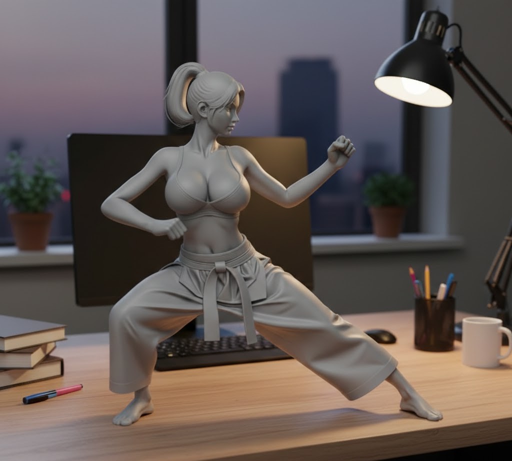 female karate fighter