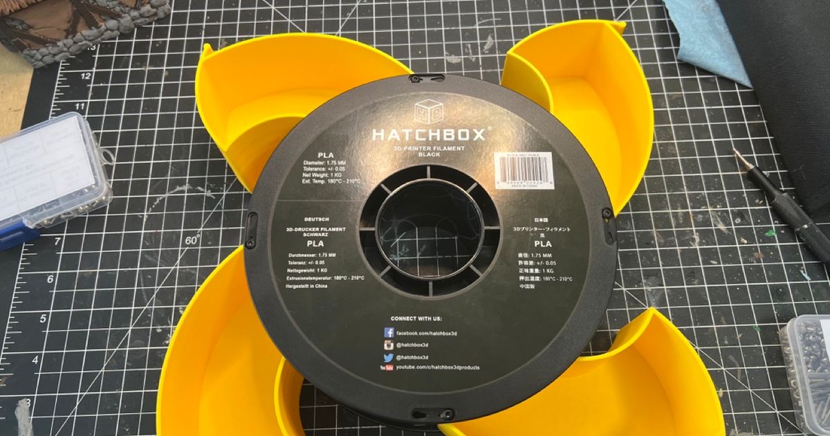 Parts Bin Inserts For Hatchbox Filament Spool By Aaron Nance Download