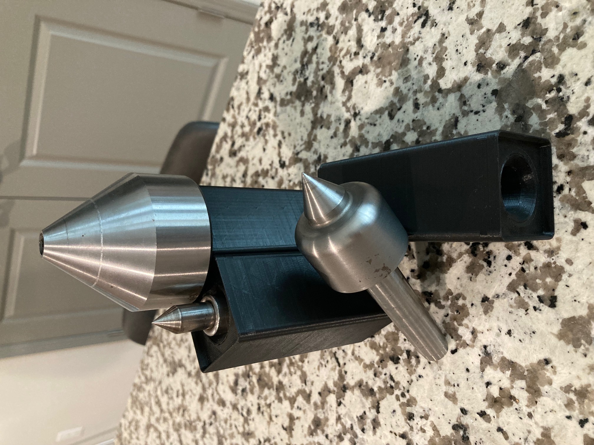 Gridfinity lathe center holder 3D model thumbnail