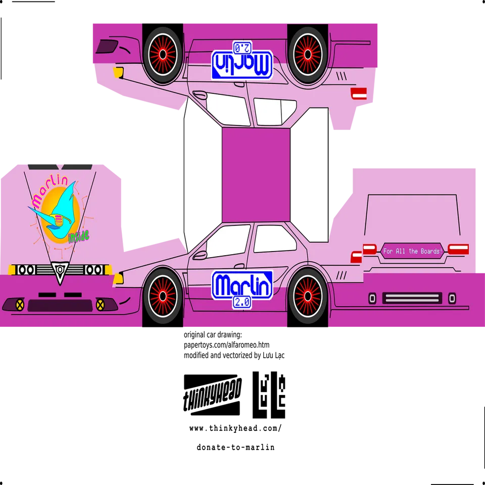 papercraft race car template
