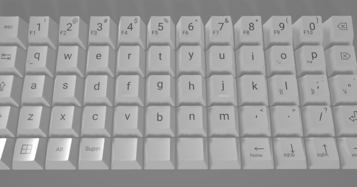 Multimaterial Keycaps for 60 Percent Keyboard by APant1 Download free