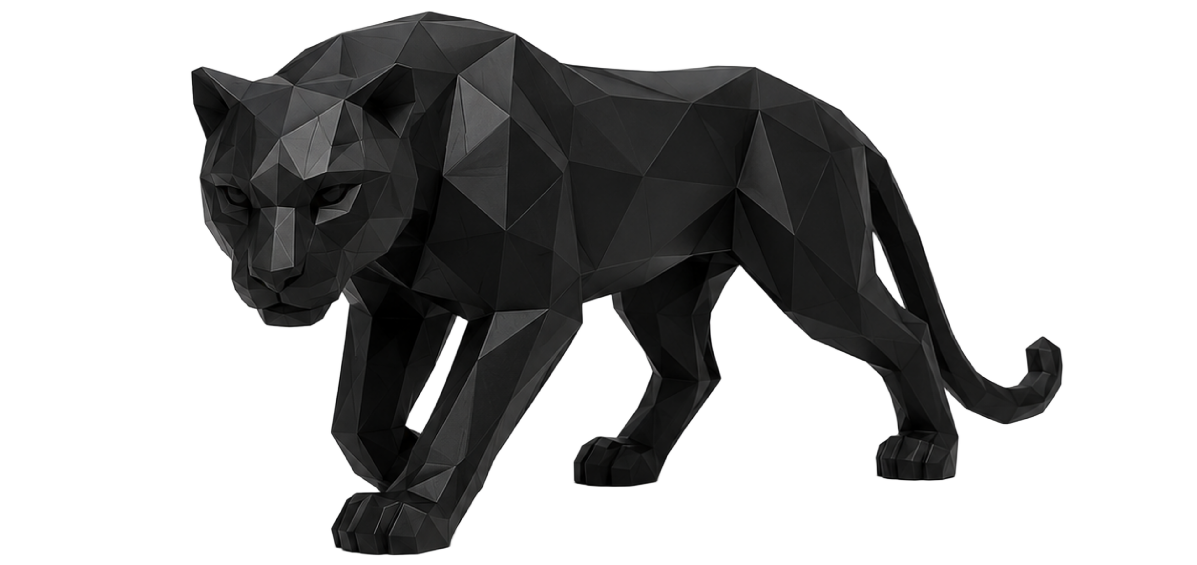 Polygon Panther Sculpture