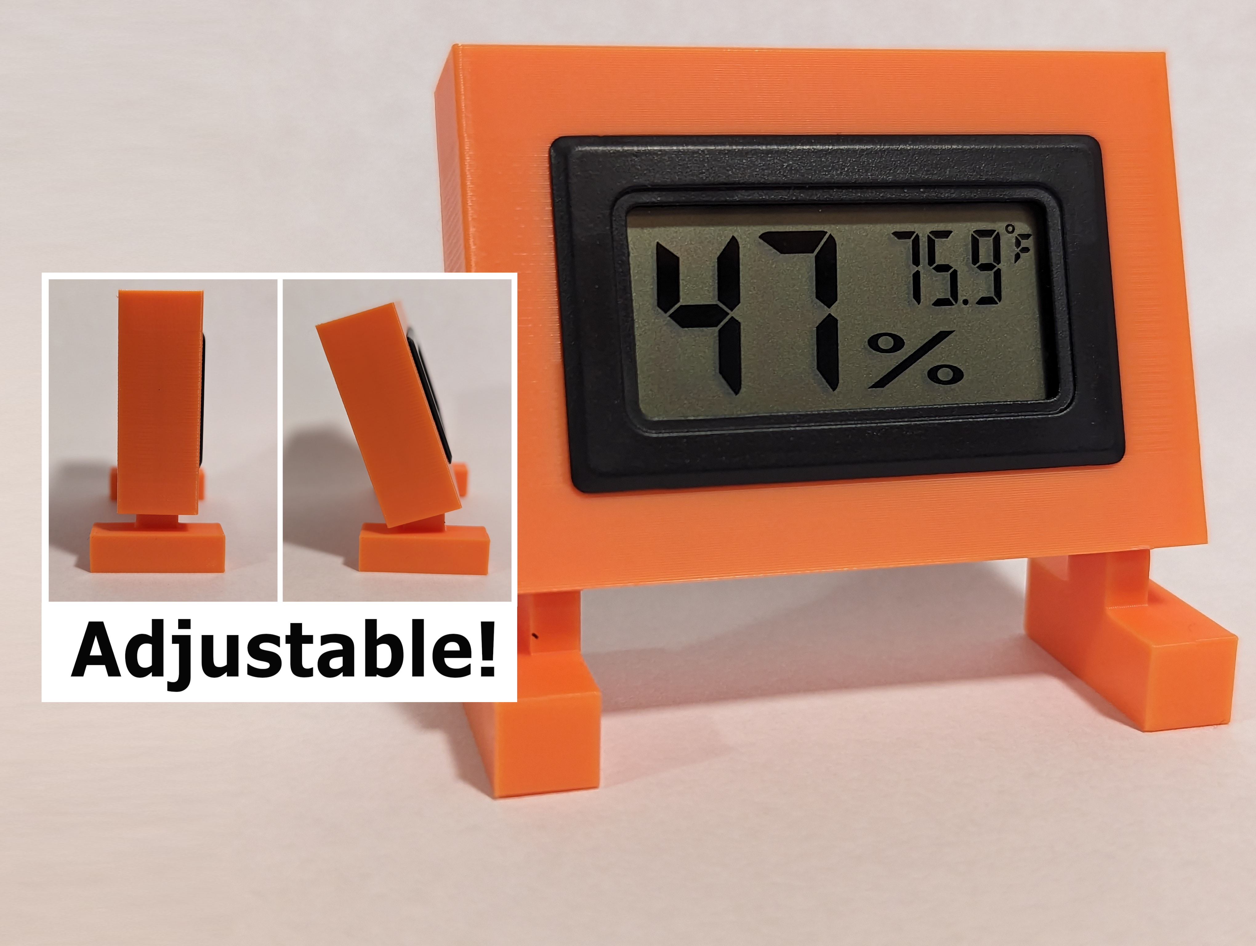 Hygrometer stand with adjustable tilt