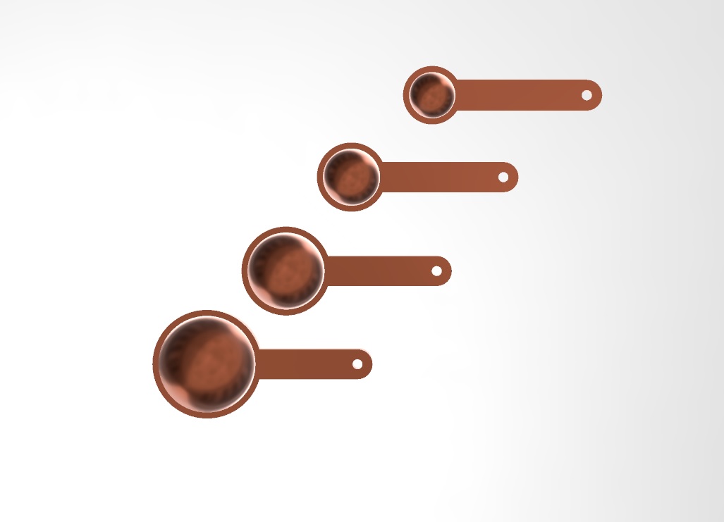 Ounce friction measuring spoons
