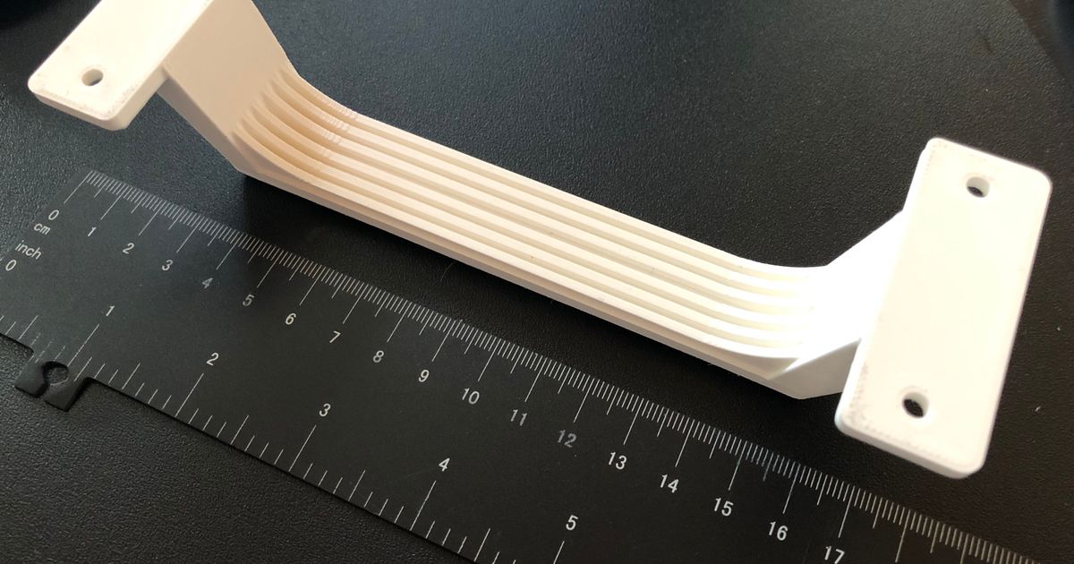 Garage door handle with stiffener by Girard Station Download free STL model