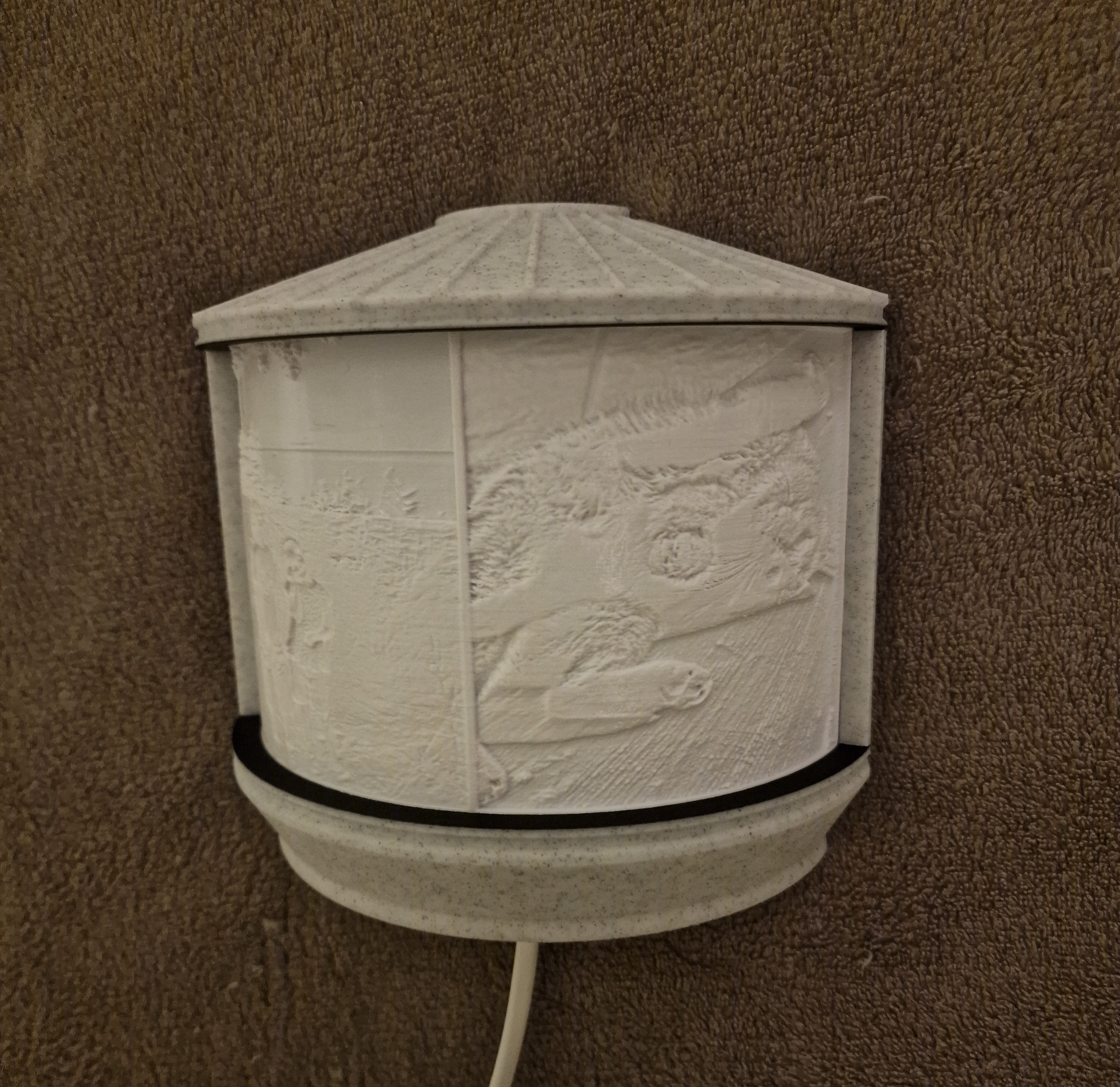 Lithophane Lamp Wall-Mounted