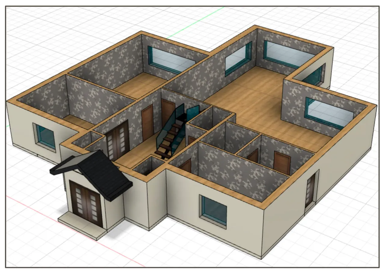 2 story 3d house floor plan