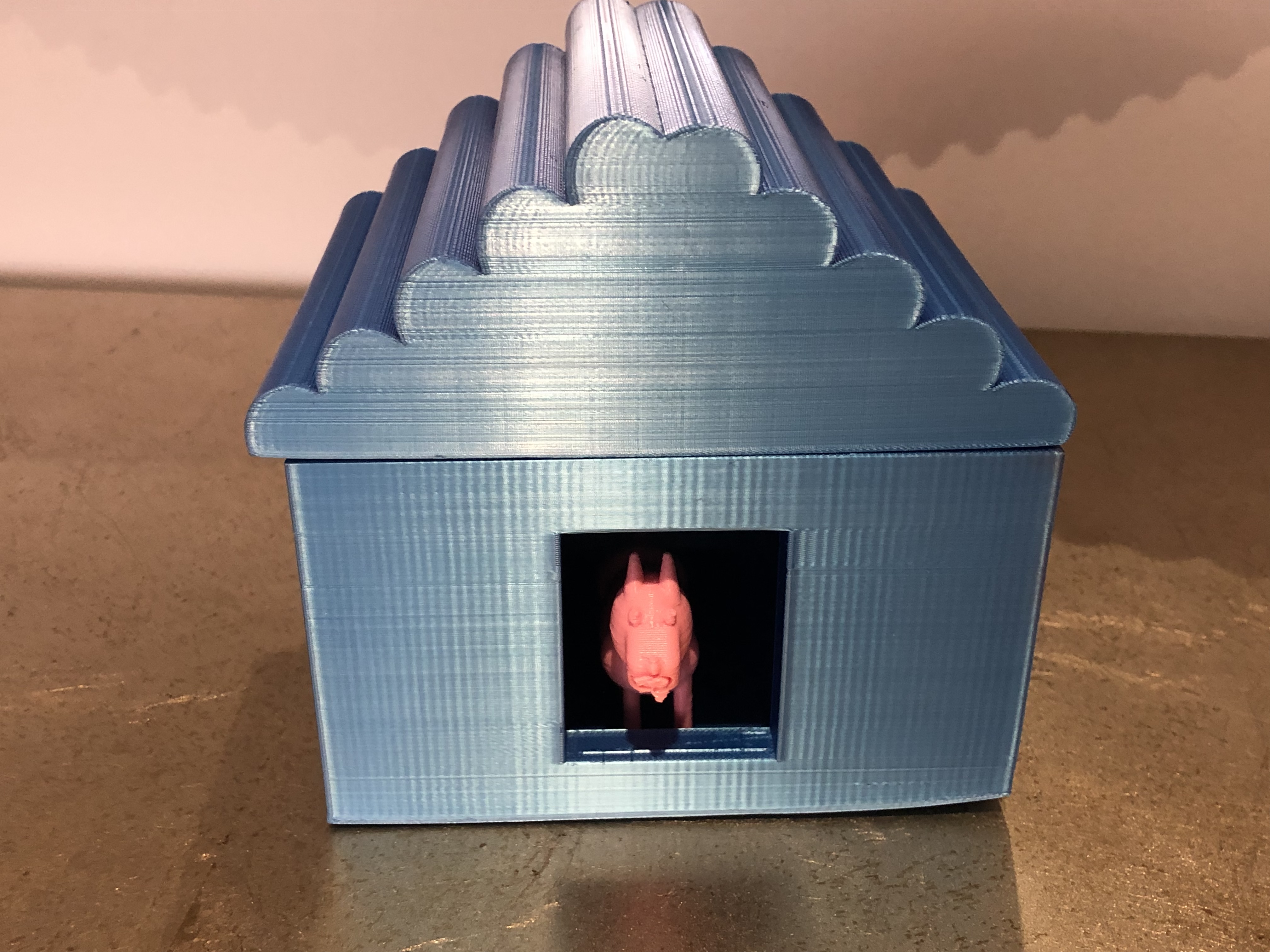 DOGHOUSE WITH DOG