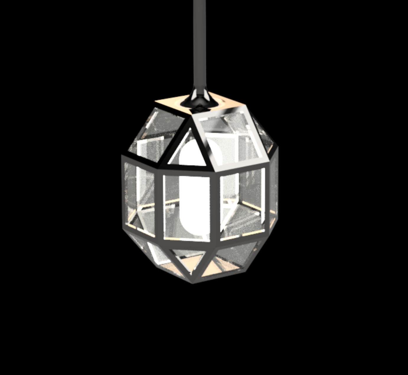 Octogonal lamp frame