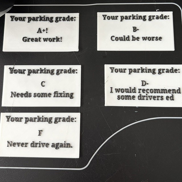 Funny Parking Grade Notes