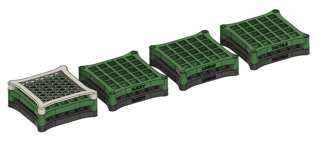 Miniatura 4 do modelo 3D stackable 5x5 mechanical switch tester
