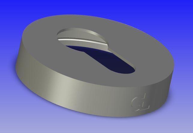 Miniatura 3 do modelo 3D Lock Rosette/Slot Rozet  50x10 mm (2"x 4/10") / 鎖花環 / लक रसट