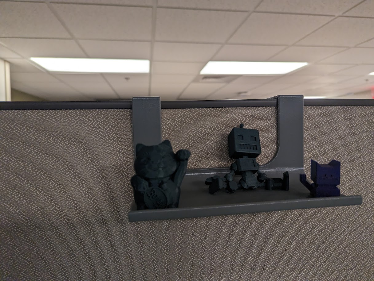 Shelf for 2" cubicle wall by Brian Download free STL model