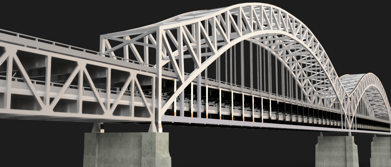 Sherman Minton Bridge 3D model recreation