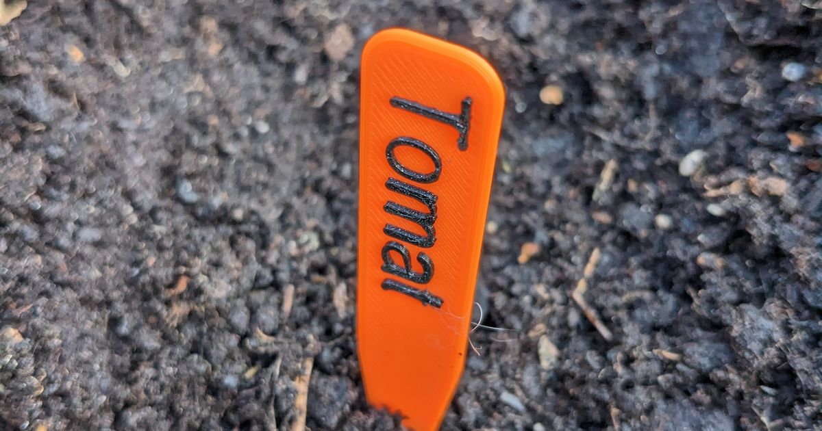 Customizable plant tag by Demokrit Download free STL model