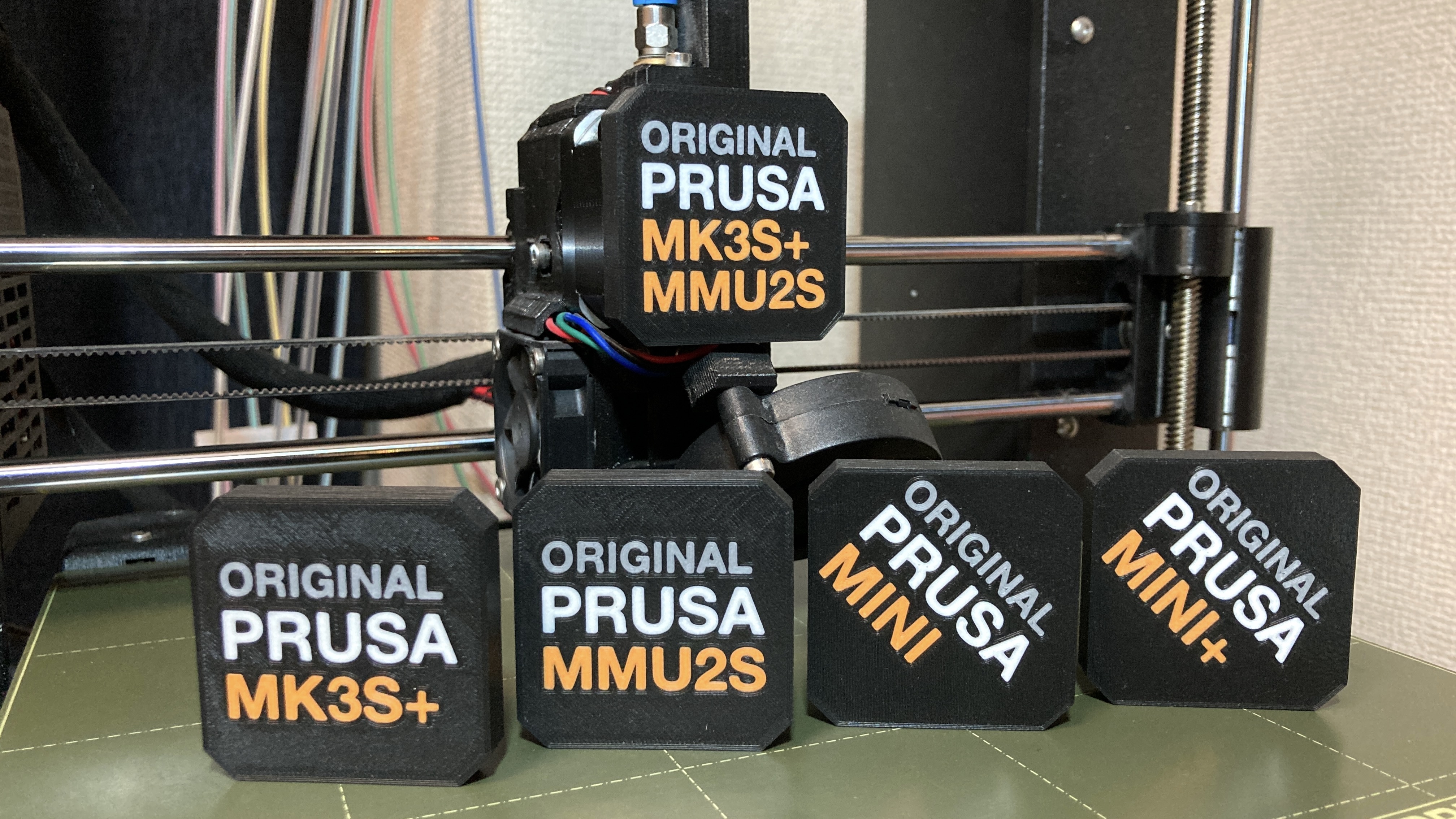 Stepper motor covers with Prusa logo for i3 MK3S+, MMU2S/3 and MINI/+