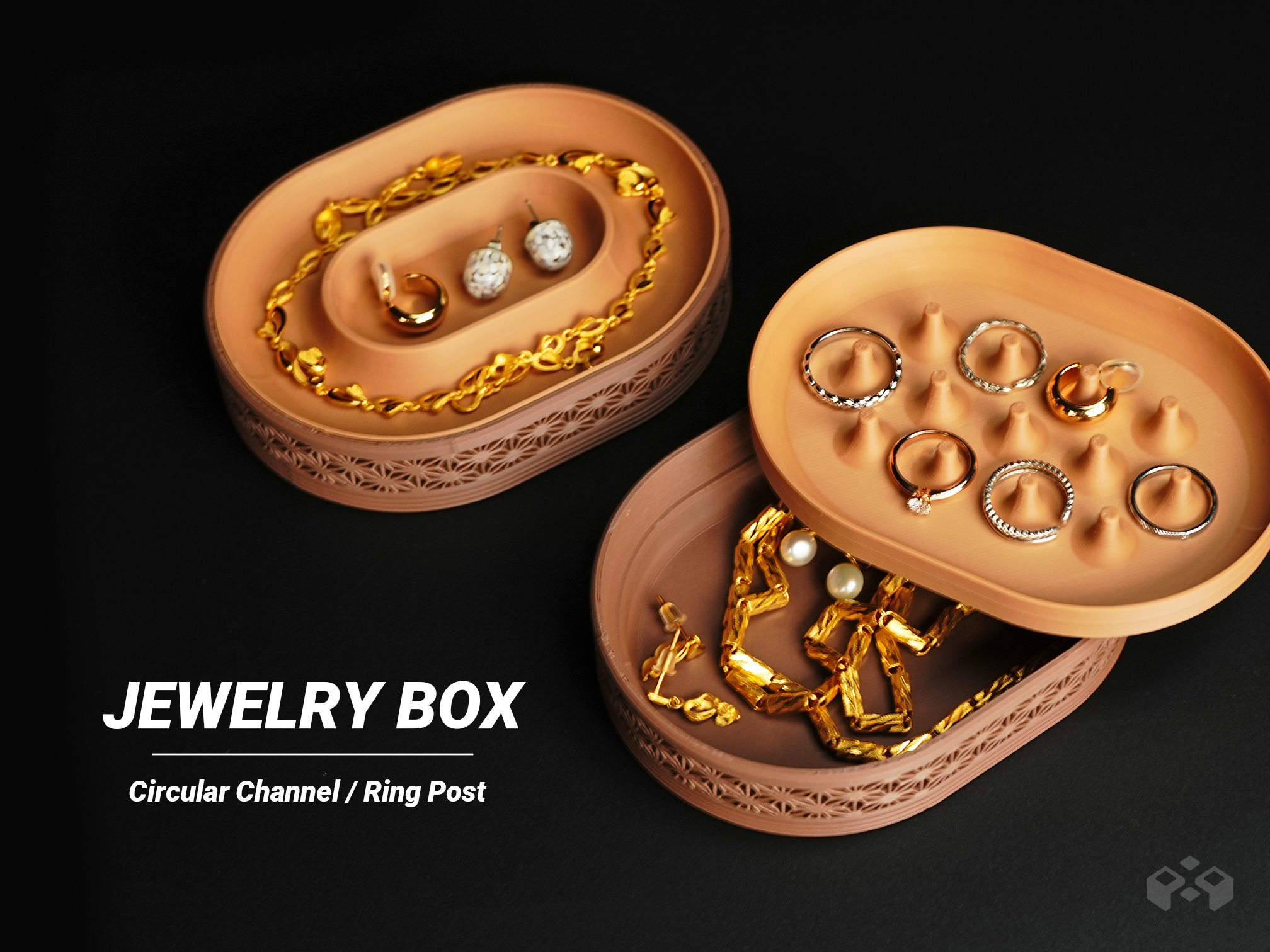 Orbit Jewelry Box – Two-Tier Storage Box