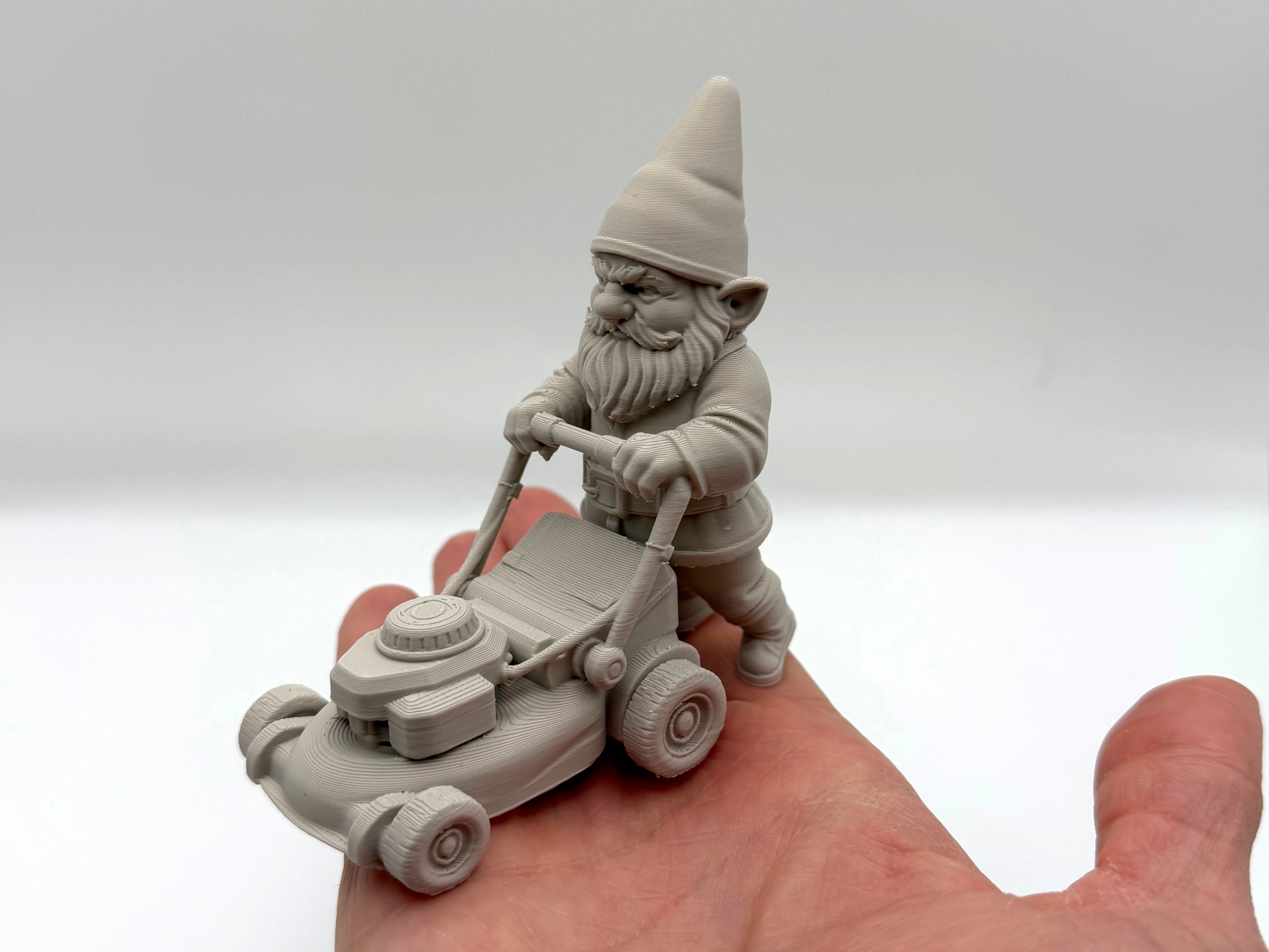 Lawn Mower Garden Gnome