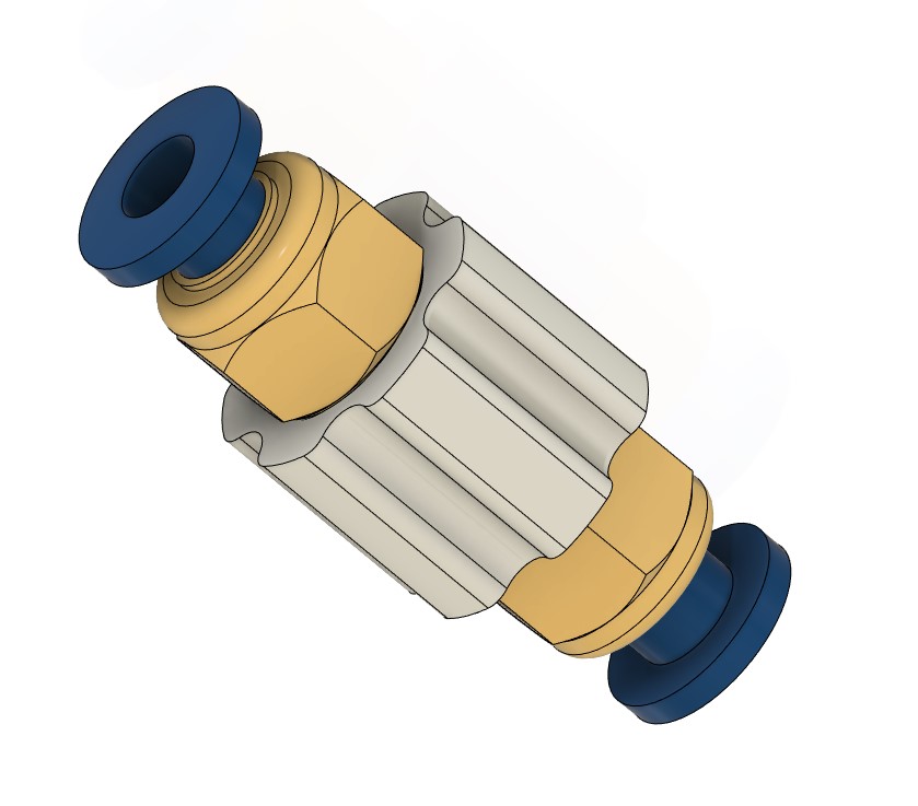 PTFE Coupler Joiner PC4 M10 by MrExo Download free STL model