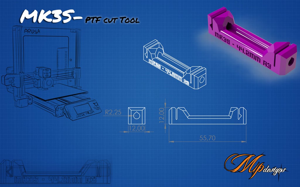 MK3S PTFE CUT Tool