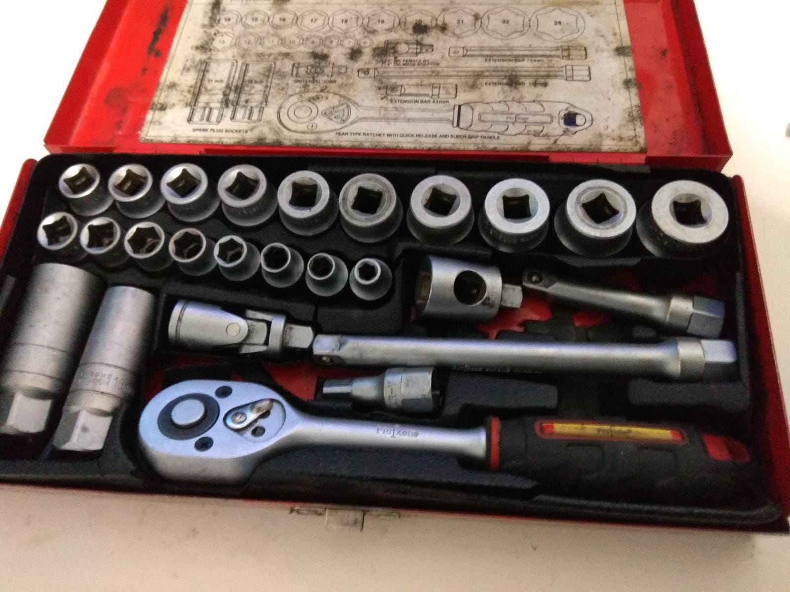 Profxene 3 8 socket set tool box by hackam 44 download free stl