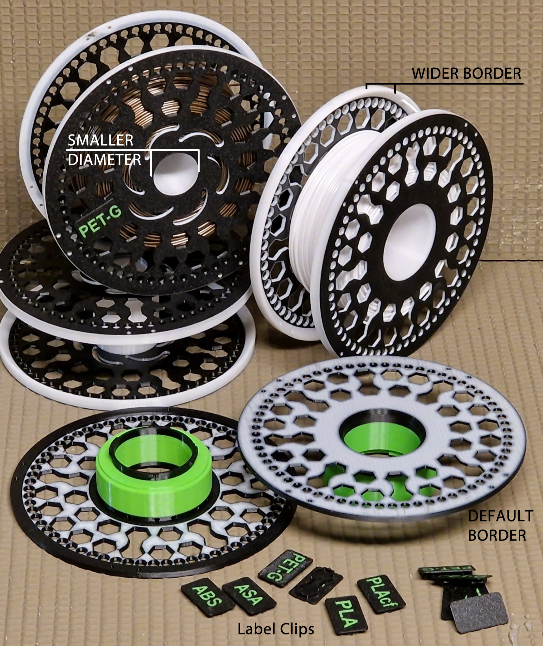 Spool wider border or smaller axle diameter (BambuLab AMS, Hydra and non-Hydra)
