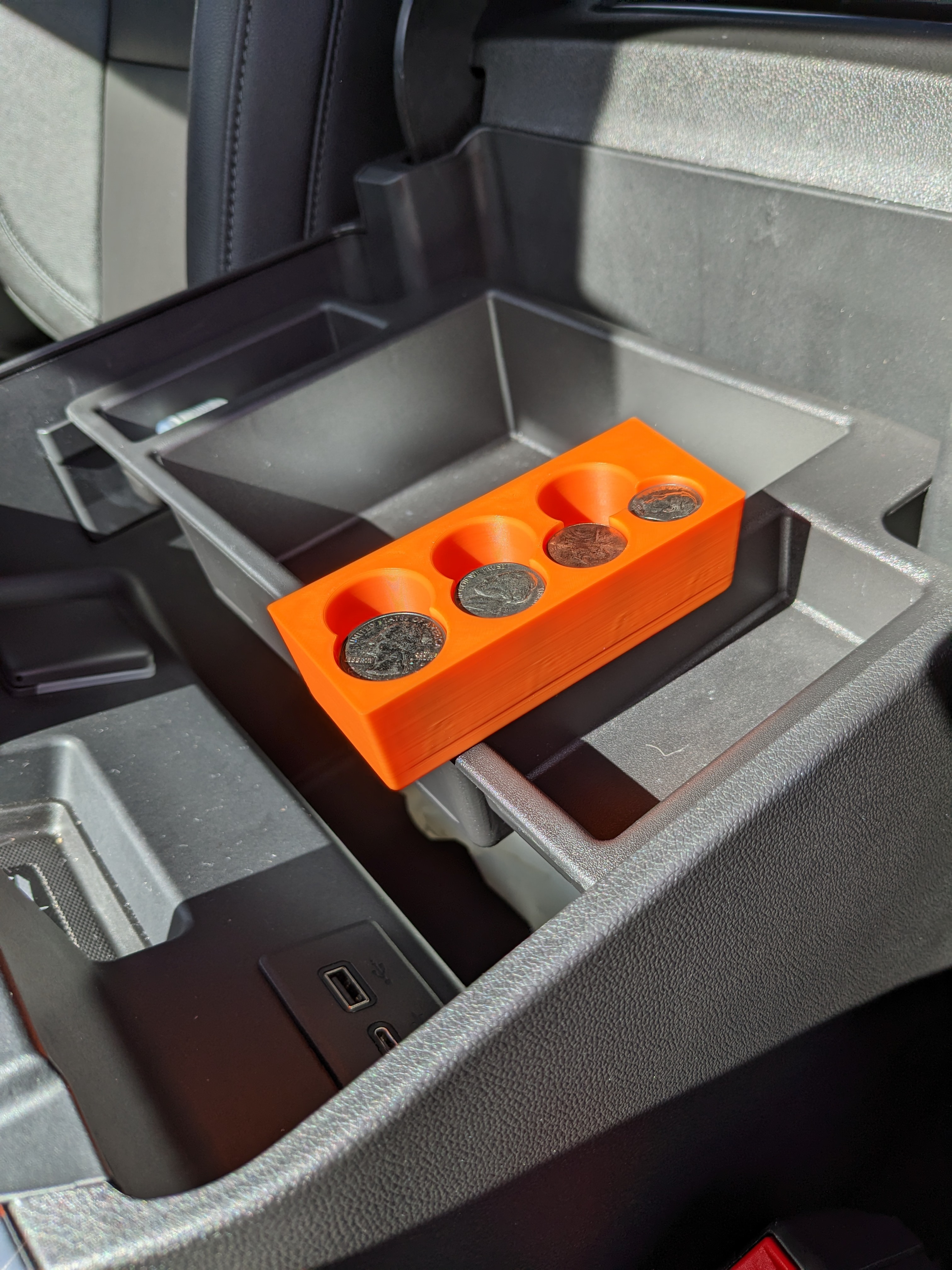 2022+ Silverado/Sierra Center Console Coin Organizer