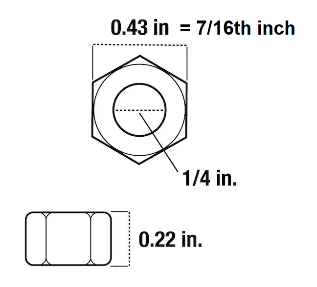 Nut Ring for 1/4 inch nut or bolt (1/420) by Asa Download free STL