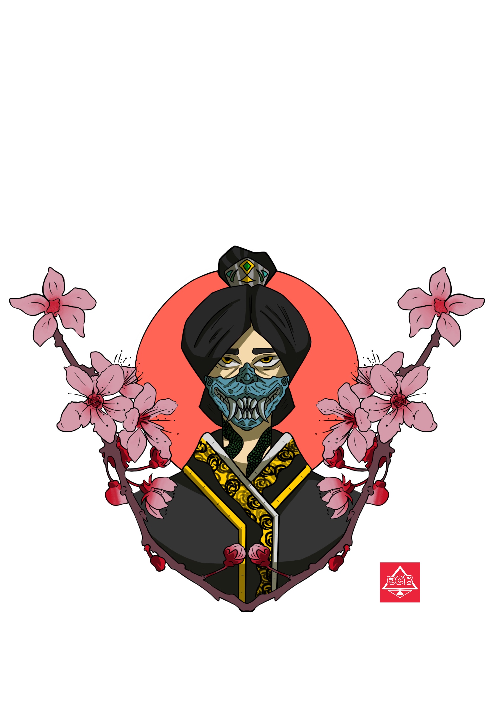 oni mask girl
